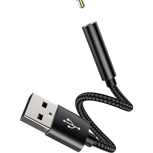 SUBZONAL-Adaptateur audio 3,5mm femelle vers USB mâle, convertisseur prise casque AUX DAC connecteur de câble stéréo numérique pour micro casque dongle interface USB-A pour PC ordinateur portable pér