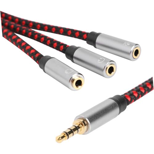 SUBZONAL-Câble Répartiteur Audio Voies Rallonge Jack Casque Audio Adaptateur Prise pour Écouteurs et Haut-parleurs Aluminium Compact et Portable