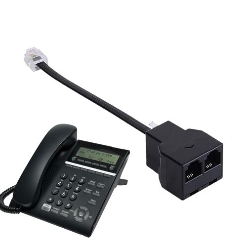 SUBZONAL-Adaptateur de distribution de ligne téléphonique - Module de connexion, double connecteur de câble - Extension de prise téléphonique bidirectionnelle - Appareil compatible pour modem fax - C