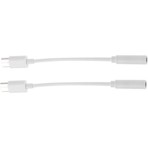 SUBZONAL-Adaptateur USB-c vers Jack 3,5 Mm pour Casque Audio, Accessoire Téléphone Portable, Compatible, Blanc, Lot de 2, Compact et Portable pour Usage Quotidien