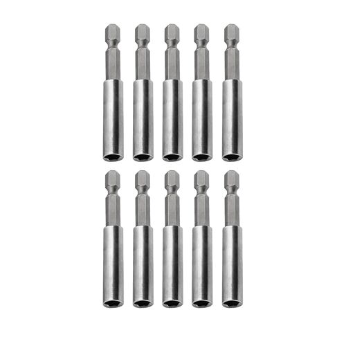 SUBZONAL-10 Porte-Embouts Magnétiques 1/4 Pouce Hexagonal 60 mm avec Système de Changement Rapide, Tige de Extension pour Visseuse, Perceuse et Outils Électriques