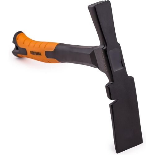 SUBZONAL-Mivos Marteau de Maçon 600 g - Forme Berlinoise - Tête en Acier Carbone Trempé - Manche en Fibre de Verre Antidérapante - Marteau de Maçonnerie pour Béton Briques - DIN 5108