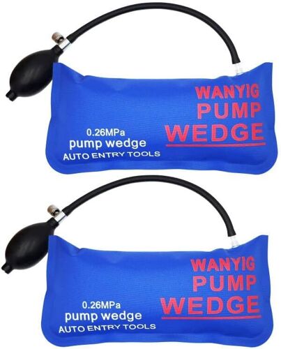 SUBZONAL-Wanyi 2 Pièces Air Wedge Pump Bag Coussin de Levage Pneumatique Coussin de Montage Gonflable Bricolage pour Installation de Portes, de Fenêtres d'armoires et La Réparation de Voitures (L)