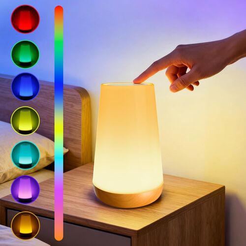 Subzonal-Lampe De Chevet Tactile À Intensité Variable,Lampe De Table Rechargeable Par Usb Avec 13 Couleurs,Télécommande Et Fonction Minuterie,Veilleuse Led Sans Fil Pour Chambres,Salon,Camping