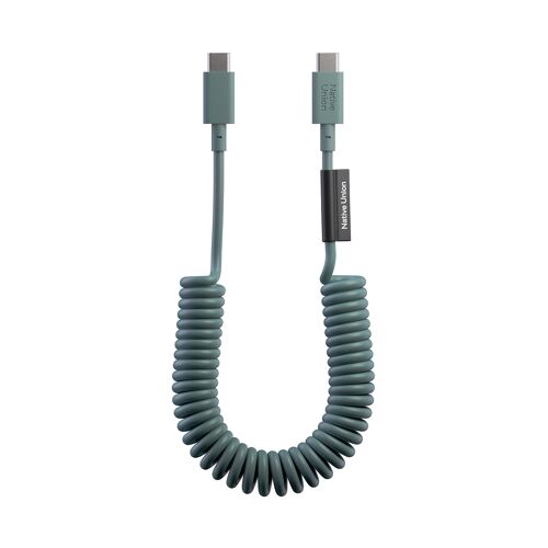 Câble USB-C vers USB-C 60W Spiralé 1.2m Série POP Charge Rapide Native Union Vert sauge