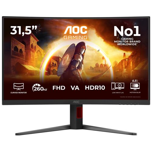 Ecran PC AOC G4 C32G4Z 31.5" 1920 x 1080 Noir et Rouge