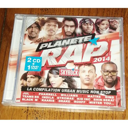 Coffret Album 2 Cd + 1 Dvd " Planète Rap 2014 " 50 Titres ,Retrouvez : Jul , Pharrell Williams , Maître Gims , Black M , Rohff ,Drake , Stromae ,Diziz ,Kaaris ,Sam Smith ,Drake....