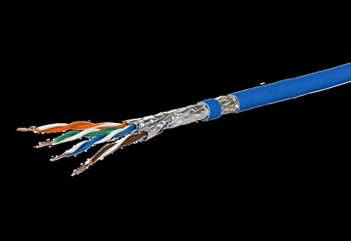 METZ CONNECT - Bulkkabel - 100,0m - 8,1 mm - S/FTP - Simplex -Cat.7a Rohkabel - IEEE 802,3af/IEEE 802,3at/IEEE 802,3bt/IEEE 802,3bq - halogenfrei - Blau (1308427B34145)