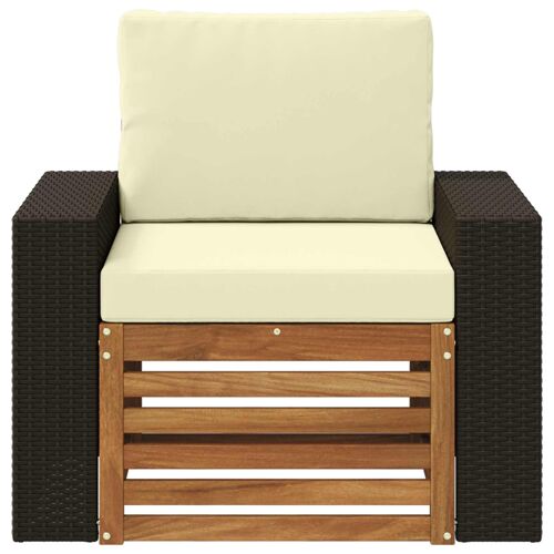 vidaXL Sofa de milieu extérieur Naturel