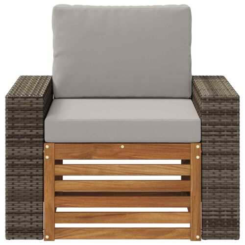 vidaXL Sofa de milieu extérieur Bois d'Acacia Massif Naturel