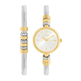 Coffret Femme Clyda Montre+Bijou Acier Bicolore Antoinette