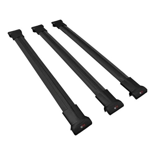 Compatible Avec Skoda Superb (3v) 2019-2024 Fly Modèle Barres De Toit Railing Porte-Bagages De Voiture Aluminium Noir 3 Barres