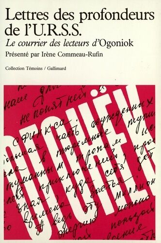 Lettres Des Profondeurs D'urss