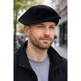 Chapeau Noir 100 % Laine Taille Unique Galeries Lafayette