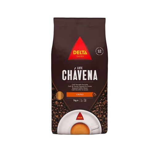 Delta Cafés Lote Chávena Grains De Café 1 Kg Mélange Arabica & Robusta, Espresso Portugais Doux & Aromatique Aux Notes De Chocolat, Malt & Noisette