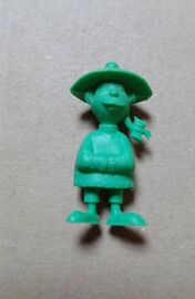 Lucky Luke - Omo Bonux 1973 - Figurine Monochrome - Chinois (Vert)