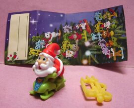 Kinder Surprise - Noel - Père Noel Sur Moto Neige Verte - Vq 254 A / Vq254a - 2025