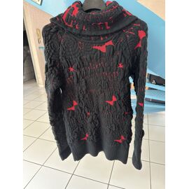 Pull Long Rouge Et Noir Desigual Taille 36 En Très Bon Ét