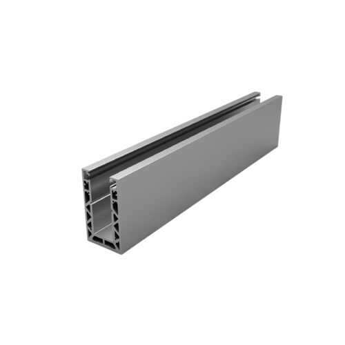Profil aluminium pour garde-corps en verre - Pose à la française - Pour verre 8+8 mm - 2m (pack de 2 profils) - Alu mat anodisé