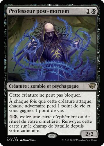 Professeur Post-Mortem - Magic - Les Secrets De Strixhaven Vf - R - 93