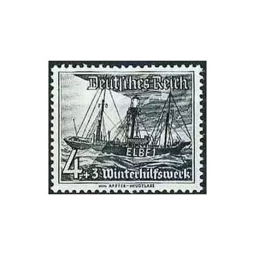 Allemagne, 3ème Reich 1937, Très Beau Timbre Neuf** Luxe Yvert 595, Au Profit Du Secours D'hiver, Bateau Phare L'elbe.