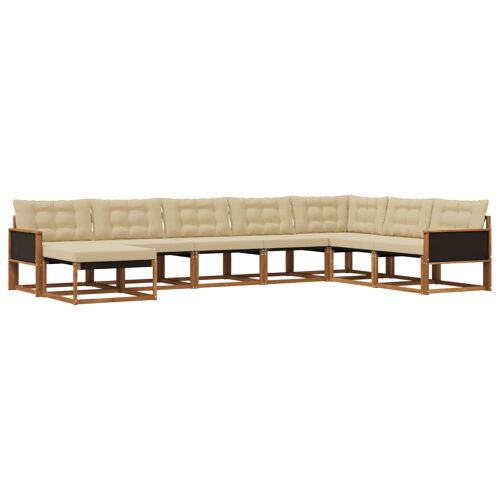 Vidaxl Ensemble De Canapés D'extérieur 8 Pcs Naturel Et Beige