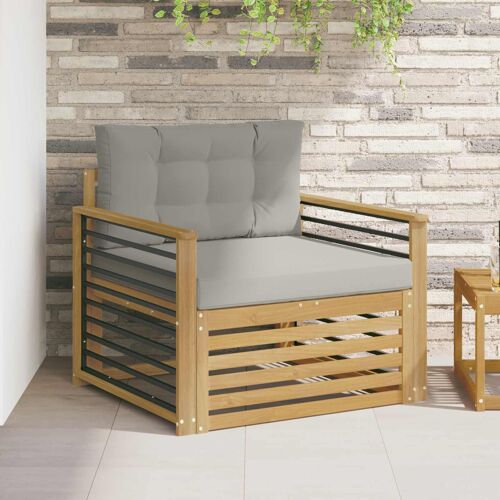 vidaXL Canapé d¿extérieur Polyester Blanc