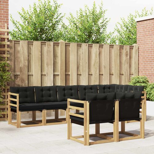 Vidaxl Ensemble De Canapés D'extérieur 8 Pcs Blanc Et Noir