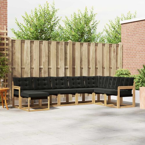 Vidaxl Ensemble De Canapés D'extérieur 8 Pcs Blanc Et Noir