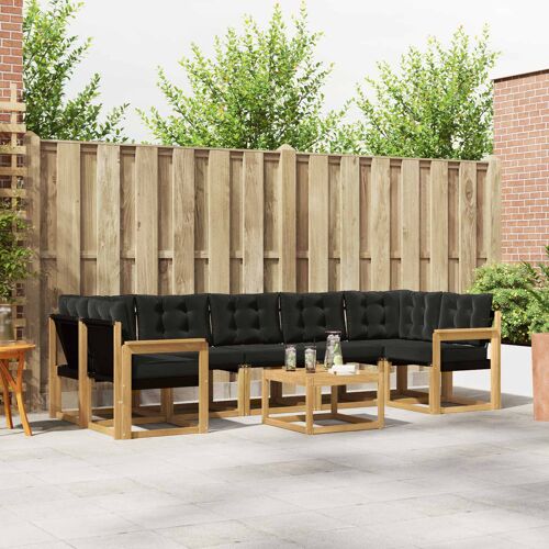 Vidaxl Ensemble De Canapés D'extérieur 8 Pcs Blanc Et Noir