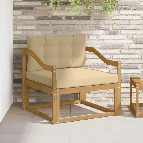 vidaXL Sofa de milieu extérieur Polyester Blanc