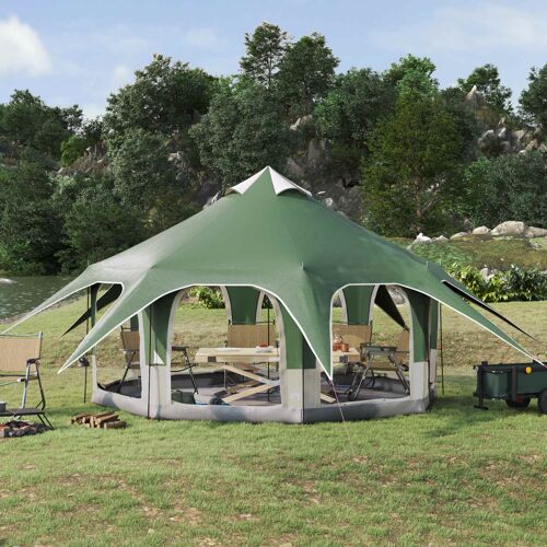 Vidaxl Tente Familiale Vert 5 Personnes