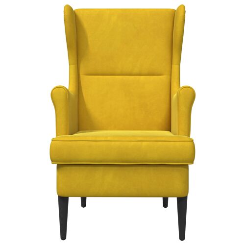 vidaXL fauteuil Jaune Velours