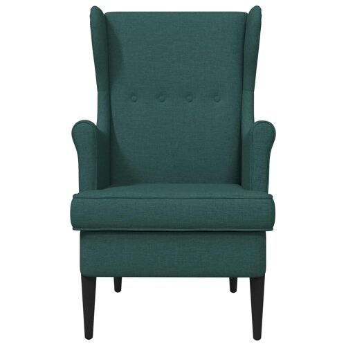 vidaXL fauteuil Vert foncé tissu