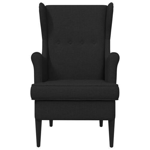 vidaXL fauteuil Noir tissu