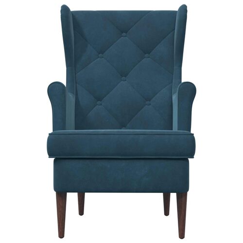 vidaXL fauteuil Bleu Velours