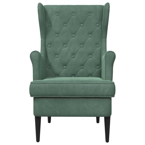vidaXL fauteuil Vert Mer Velours