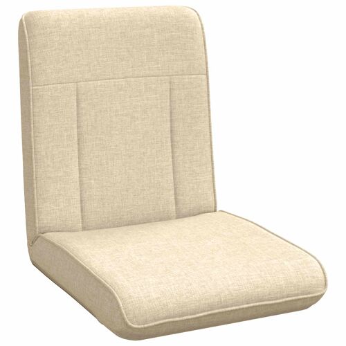 vidaXL Fauteuil de sol Crème 50 x 73 x 60 cm tissu