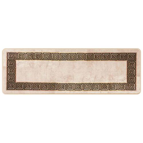 Vidaxl Coureur De Tapis Marsa Noir 50 X 150 Cm Polyester Et Pvc