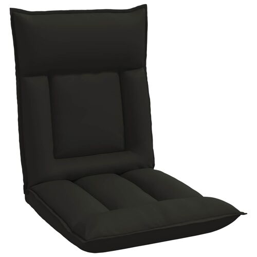 vidaXL Fauteuil de sol Noir 55 x 61 x 70 cm Simili cuir