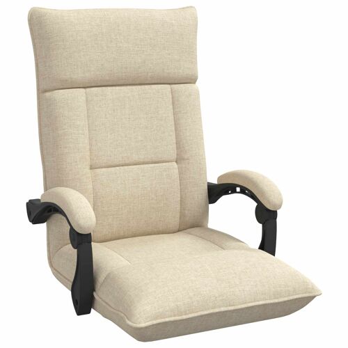 vidaXL Fauteuil de sol Crème 66 x 66 x 80 cm tissu