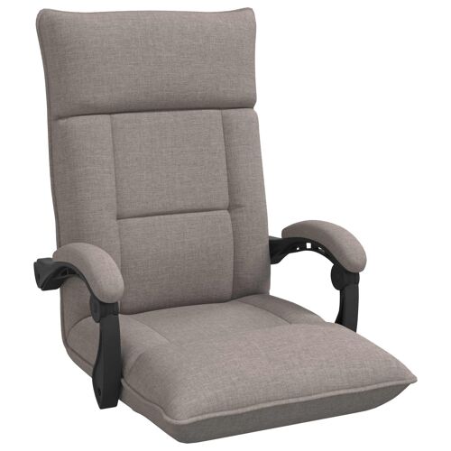 vidaXL Fauteuil de sol Taupe 66 x 66 x 80 cm tissu