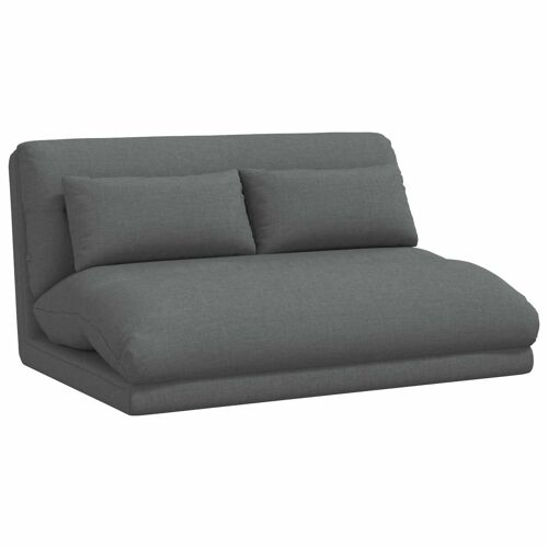 vidaXL Fauteuil de sol Gris foncé 110 x 82 x 55 cm tissu