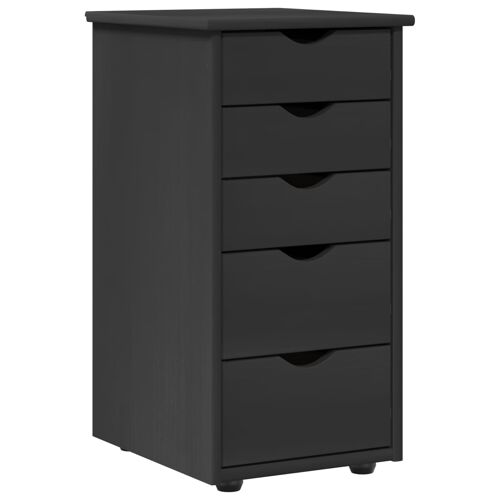 vidaXL Armoire Gris 34 x 39 x 61,5 cm Bois de Pin Massif