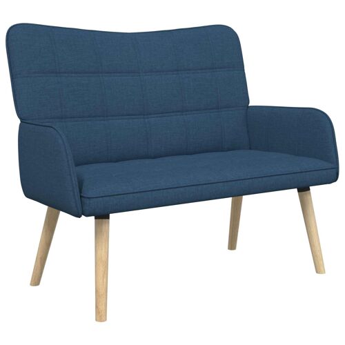 vidaXL Canapé deux places Bleu 115 x 61 x 87 cm tissu