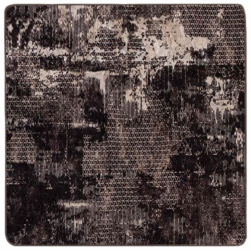 Vidaxl Coureur De Tapis Marsa Noir 100 X 100 Cm Polyester Et Pvc