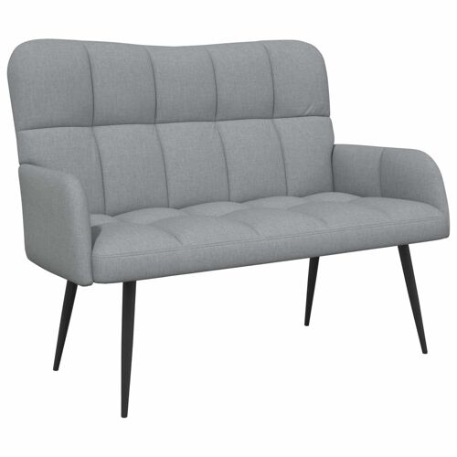 vidaXL Canapé deux places Gris clair 115 x 61 x 87 cm tissu