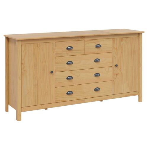 vidaXL Buffet avec tiroir HILL Marron miel 154 x 40 x 80 cm Pin massif