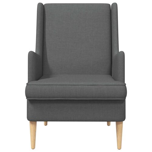 vidaXL fauteuil Gris foncé tissu