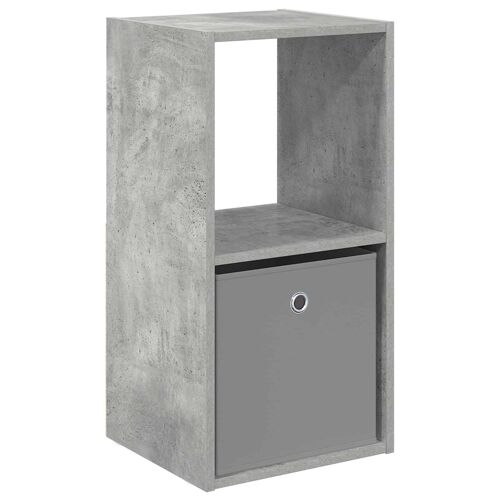 vidaXL Table de chevet Gris béton 35 x 32 x 68,5 cm Bois d'ingénierie